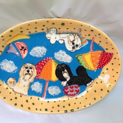 Havanese Dog Platter