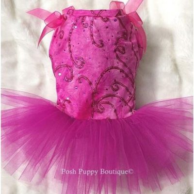 Hot Pink Glitter Tutu Dress
