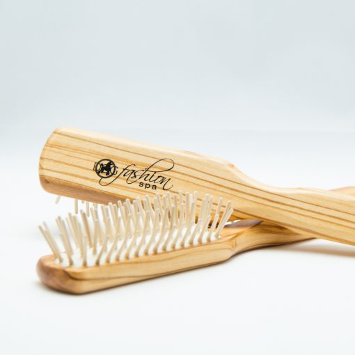 100% static-free olive wood hair brush for dogs from sustainable forests