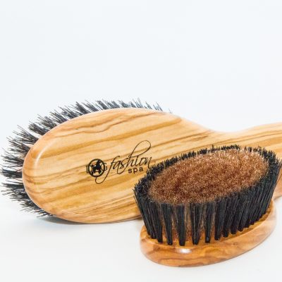 bronze ionic positive charge grooming brush for dogs with short coats